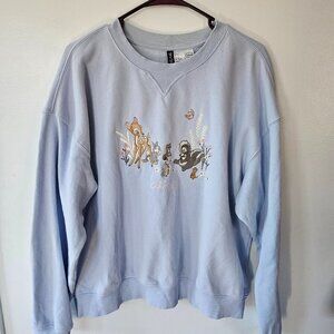 Disney H&M Bambi Embroidered Sweatshirt Great Condition